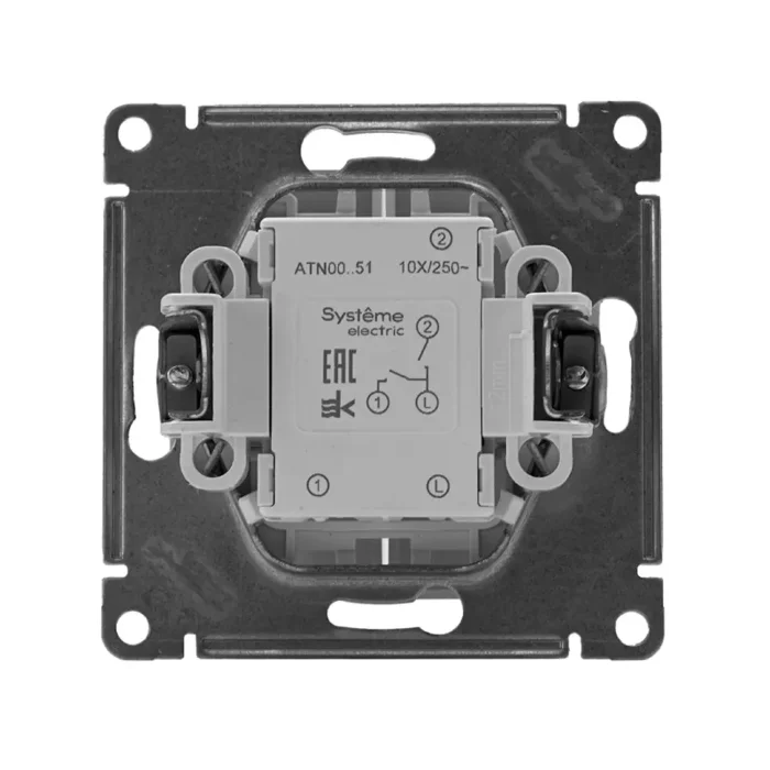 Выключатель 2-кл. СП AtlasDesign 10А IP20 (сх. 5) 10AX механизм бел. SE ATN000151