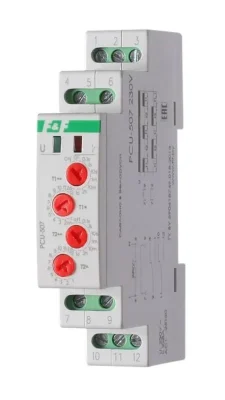 Реле времени PCU-507 2х8А 230В 2п IP20 многофункц. 2 независимых времен. 1 мод. монтаж на DIN-рейке F&amp;F EA02.001.022