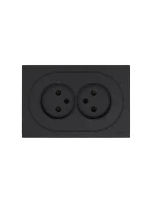 Розетка 2-м СП OSEN без заземл. ПБТ механизм черн. бархат LEZARD 743-4200-128B