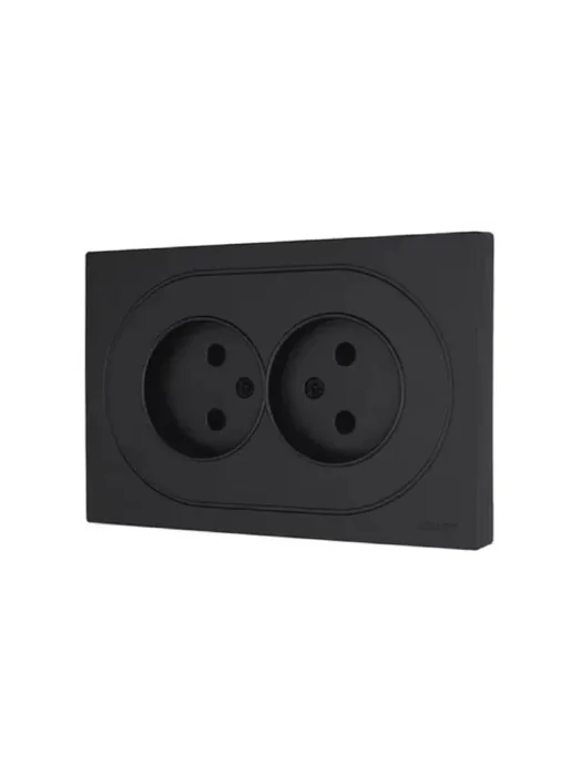 Розетка 2-м СП OSEN без заземл. ПБТ механизм черн. бархат LEZARD 743-4200-128B