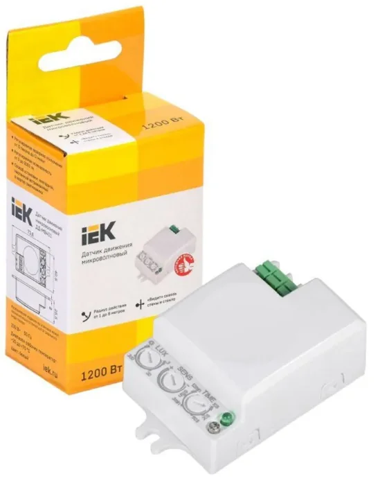 Детектор движения ДД-МВ 401 500Вт 360град. 8М IP20 бел. IEK LDD11-401MB-500-001