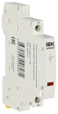 Лампа индикаторная одинарная LED 110-230В AC красн. ARMAT IEK AR-LED-1-1-R