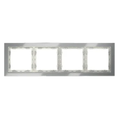 Рамка 4-м S70 стеклян. сталь Voltum VLS110405