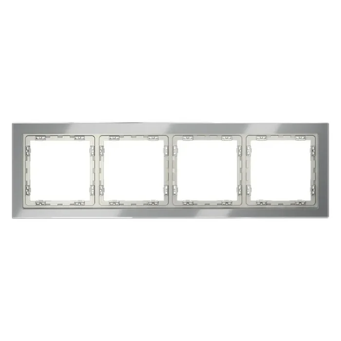 Рамка 4-м S70 стеклян. сталь Voltum VLS110405