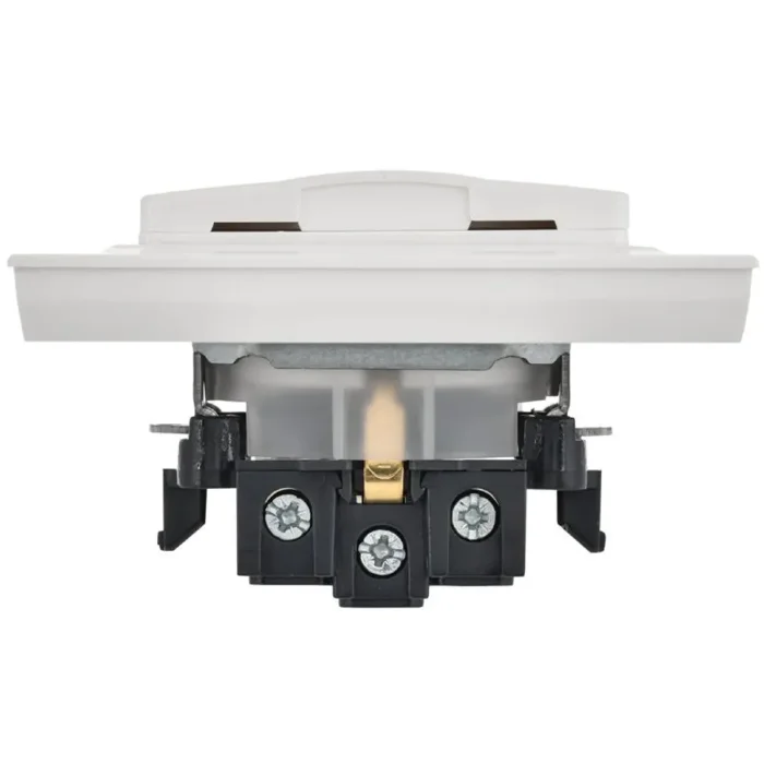Розетка с крышкой Brite 16А IP44 РСбш10-3-44-БрБ механизм бел. в сб. IEK BR-R16-16-44-K01-F-PRO