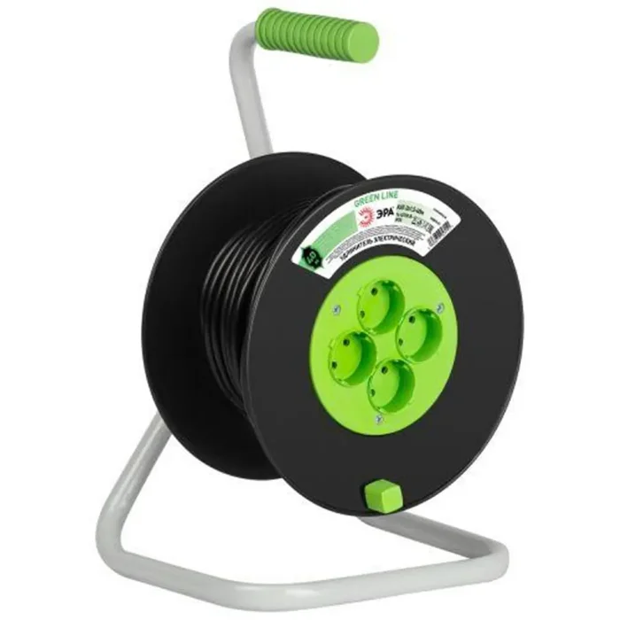 Удлинитель на пластик. катушке 4х40м без заземл. KAT-2x1.5-40m Greenline ПВС 2х1.5 Эра Б0065088