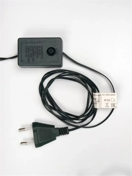 Гирлянда AC-G02-80W 80LED 8.8м 8реж. 220В бел. ФАZА 5047716