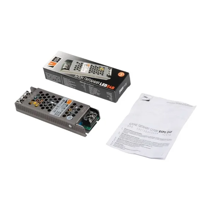 Блок питания для светодиодной ленты 60Вт 2.5А 24В IP20 BSPS метал. Pro JazzWay 5015500