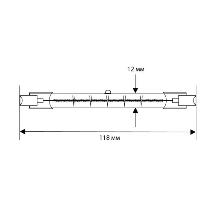 Лампа галогенная J118 300Вт линейная R7s 3000К 240В лин. 118мм Camelion 2936
