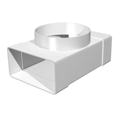 Тройник ТФП d125 с выходом 60х204 пластик ERA 620ТФ12.5П