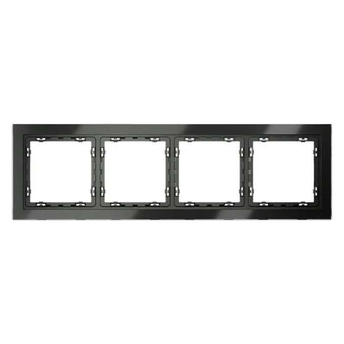 Рамка 4-м S70 стеклян. титан Voltum VLS110406