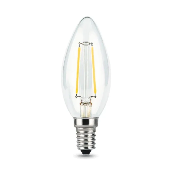 Лампа светодиодная филаментная Black Filament 9Вт свеча 4100К нейтр. бел. E14 710лм GAUSS 103801209