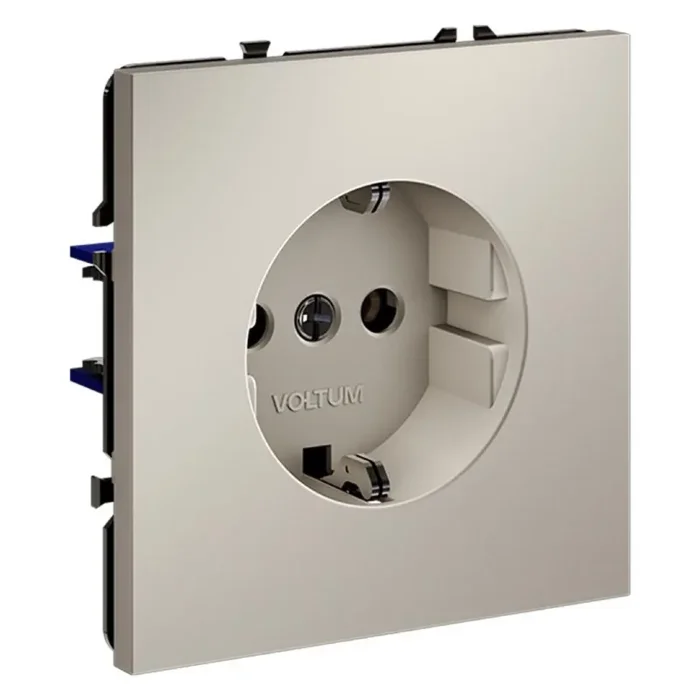 Розетка 1-м СП S70 16А с заземл. механизм кашемир Voltum VLS040103