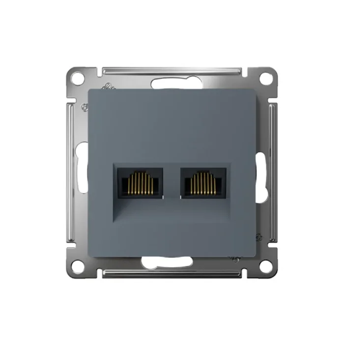 Розетка компьютерная 2-м AtlasDesign RJ45 кат.5E механизм грифель SE ATN000785