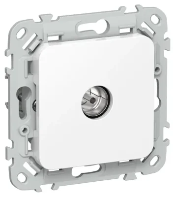 Розетка телевизионная проходная СП FLITE РТВм-1-1-2-ФлБ тип M экранир. механизм бел. IEK FI-A13-P-K01