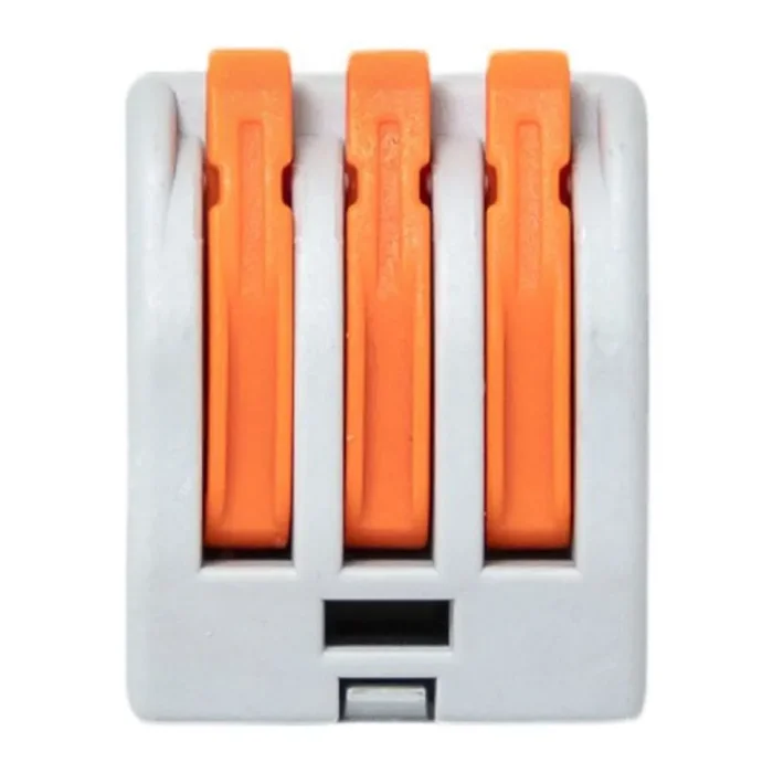 Клемма строительно-монтажная СМК 222-413 3-проводная 0.08-2.5кв.мм с рычагом (уп.100шт) PROxima EKF plc-smk-413