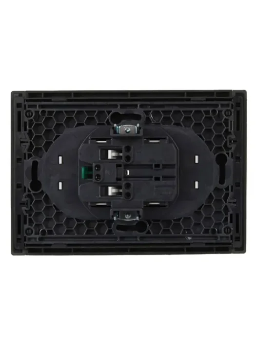 Розетка 2-м СП FORTE&PIANO FP323 16А с заземл. защ. шторки безвинт. крепл. сер. IEK FP-R24-16-1-K03