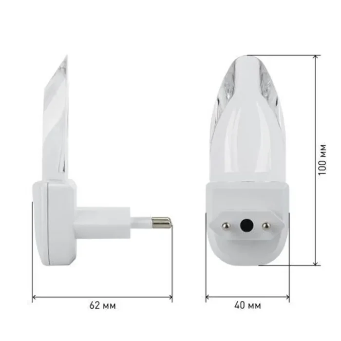 Светильник NN-618-LS-W ночник "Кристалл" от сети с сенсором бел. ЭРА Б0019102