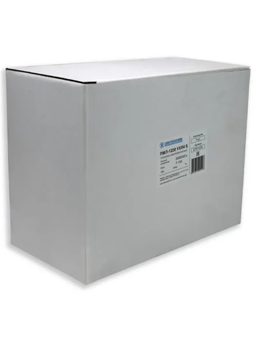 Пускатель ПМЛ-1220 10А кат. 380В AC 1НО IP54 с реле РТЛ-1014-2 7-10А в корпусе пластик. с кнопками ПУСК + СТОП Электротехник ET511476