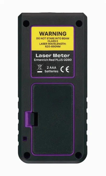 Рулетка лазерная Reel PLUS GD80 фиолет. Ermenrich 85315