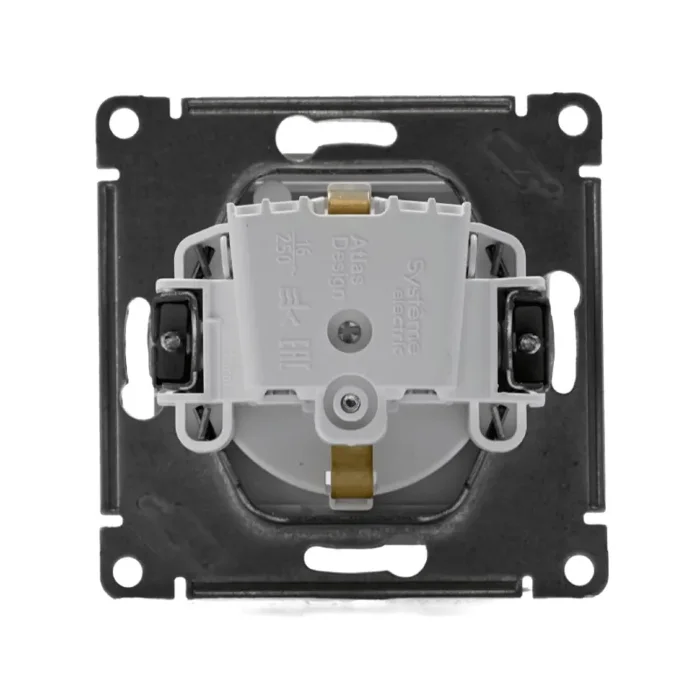 Розетка 1-м СП AtlasDesign Aqua 16А IP44 с заземл. защ. шторки с крышкой механизм бел. SE ATN440146