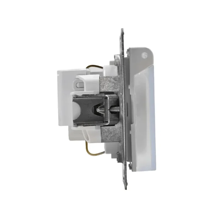 Розетка 1-м СП AtlasDesign Aqua 16А IP44 с заземл. защ. шторки с крышкой механизм бел. SE ATN440146