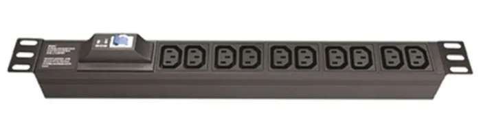 Блок розеток 8-м 10А IEC 60320 C13 для 19дюйм шкафов автомат защиты DKC R519IEC8CBC14