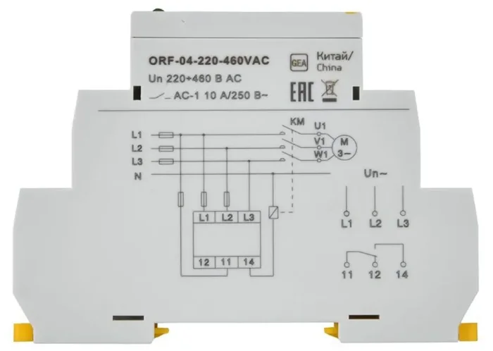 Реле фаз ORF 04 3ф 220-460В AC IEK ORF-04-220-460VAC