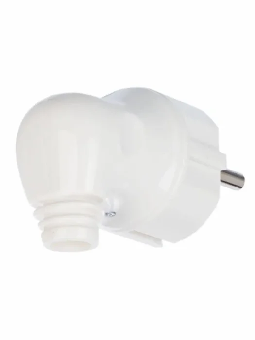 Вилка угловая ВПу11-01-Ст разборная с заземл. 16А бел. IEK EVP11-16-01-K01