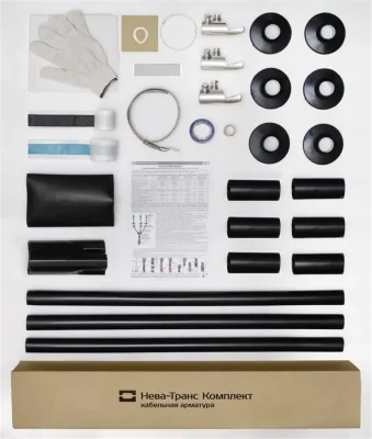 Муфта кабельная концевая наружн. установки 10кВ КНТпН 3х(35-50мм) с болт. наконечн. Нева-Транс Комплект 22020120