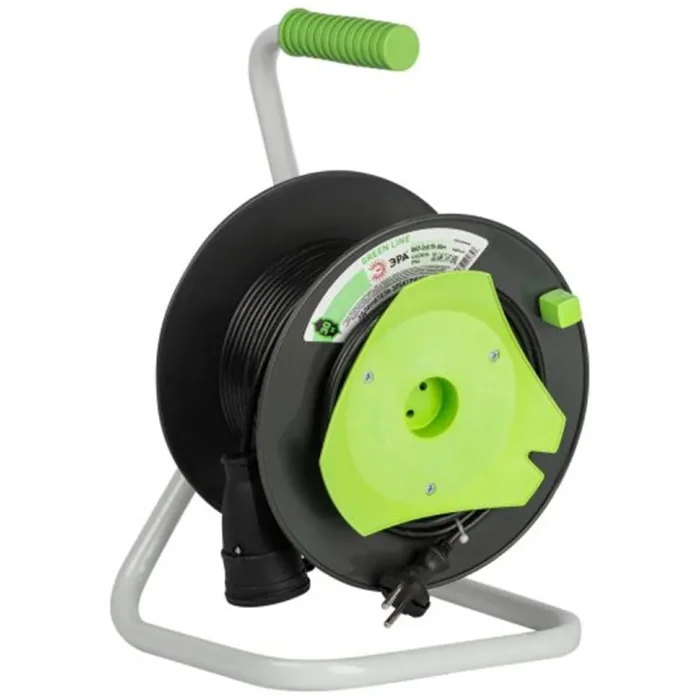 Удлинитель на пластик. катушке 1х30м без заземл. GAZ-2x0.75-30m Greenline ПВС 2х0.75 Эра Б0065111