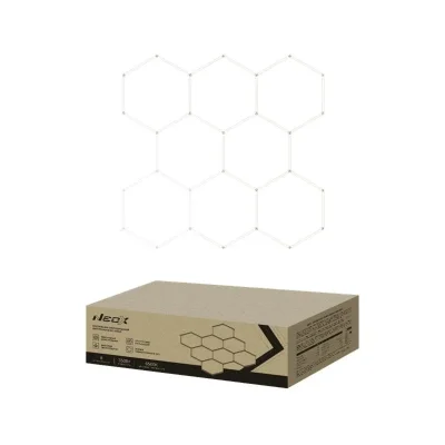 Светильник светодиодный ДБО-HEXAGON 8С-35065 350Вт 6500К 230В 2350х2442мм 8 сот 0.5м шнур с вилкой NEOX 4690612066639