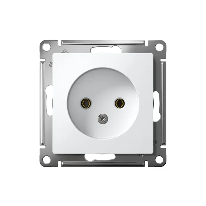 Розетка 1-м СП AtlasDesign 16А IP20 без заземл. без защ. шторок механизм бел. SE ATN000141
